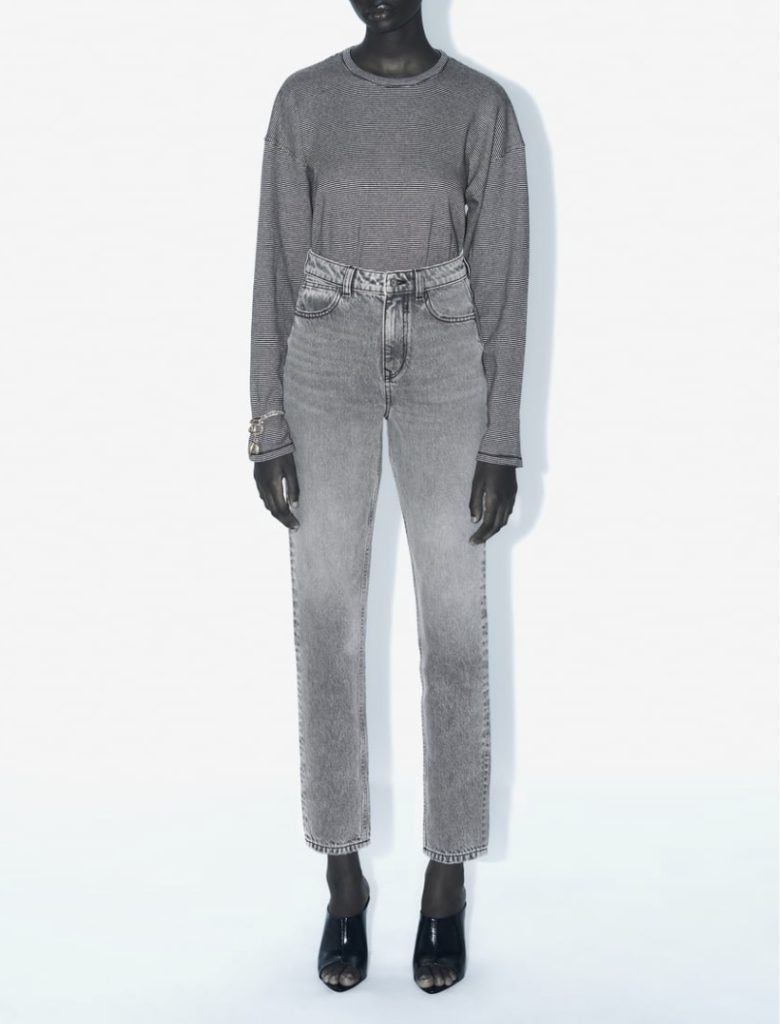 ДЖИНСЫ MOM FIT С ЗАВЫШЕННОЙ ТАЛИЕЙ